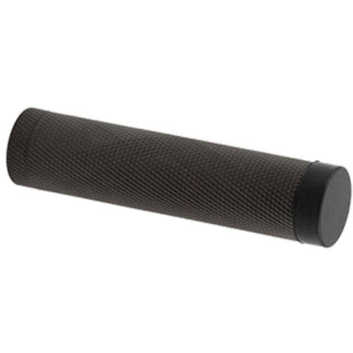 Elegant Knurled Wall-Mounted Door Stop Dark Bronze Finish Solid Brass Rubber Stopper