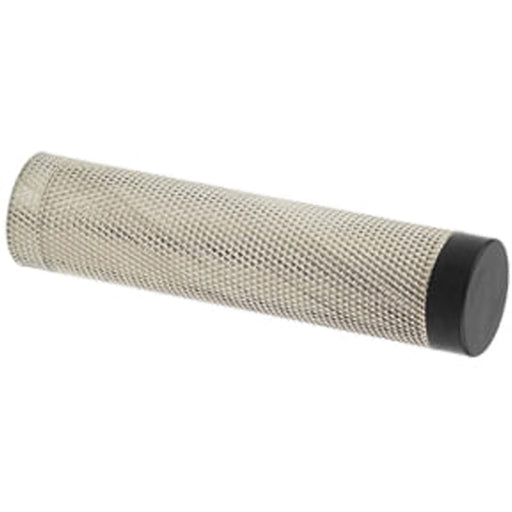 Elegant Knurled Wall Mounted Door Stop Polished Nickel Solid Brass Rubber Stopper