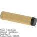 Elegant Knurled Wall-Mounted Door Stops Satin Brass Finish Solid Brass Rubber Stopper-1