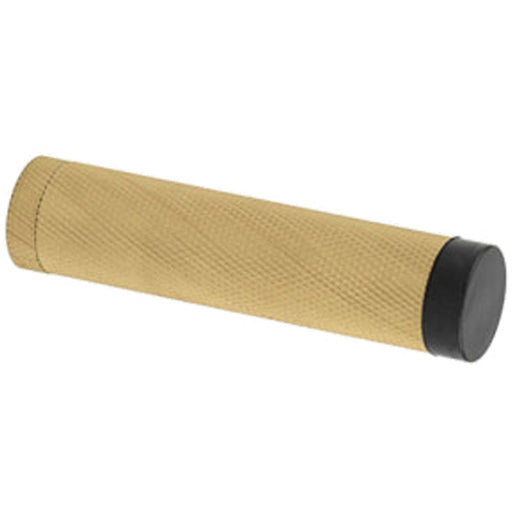 Elegant Knurled Wall-Mounted Door Stops Satin Brass Finish Solid Brass Rubber Stopper