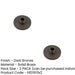 PACK Stylish Knurled Wall Mounted Doorstop Dark Bronze 50mm Diameter Solid Brass Rubber Stopper (1)-1