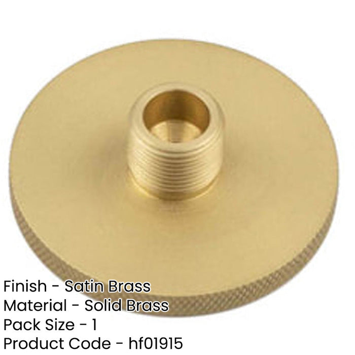Stylish 50mm Satin Brass Knurled Wall Mounted Door Stops Solid Brass Rubber Stopper-1