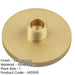 Stylish 50mm Satin Brass Knurled Wall Mounted Door Stops Solid Brass Rubber Stopper-1