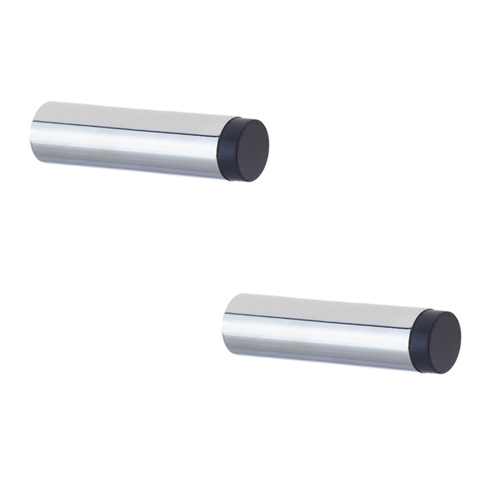 PACK Elegant Wall Mounted Door Stops Polished Nickel Finish Solid Brass Rubber Stopper (1)