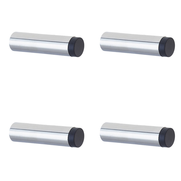 PACK Elegant Wall Mounted Door Stops Polished Nickel Finish Solid Brass Rubber Stopper