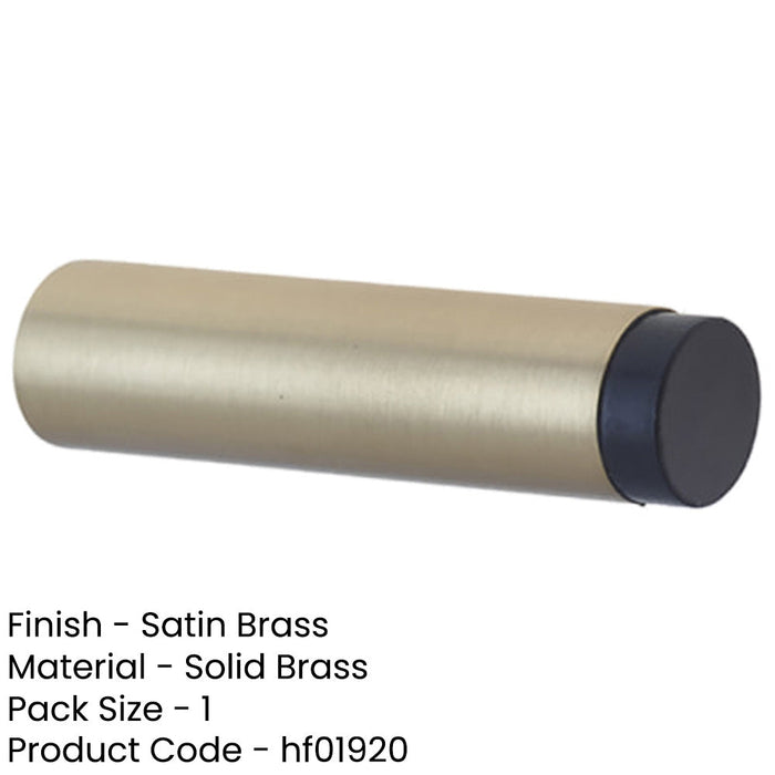 Stylish Wall Mounted Door Stops Satin Brass Elegant Interiors Solid Brass Rubber Stopper-1