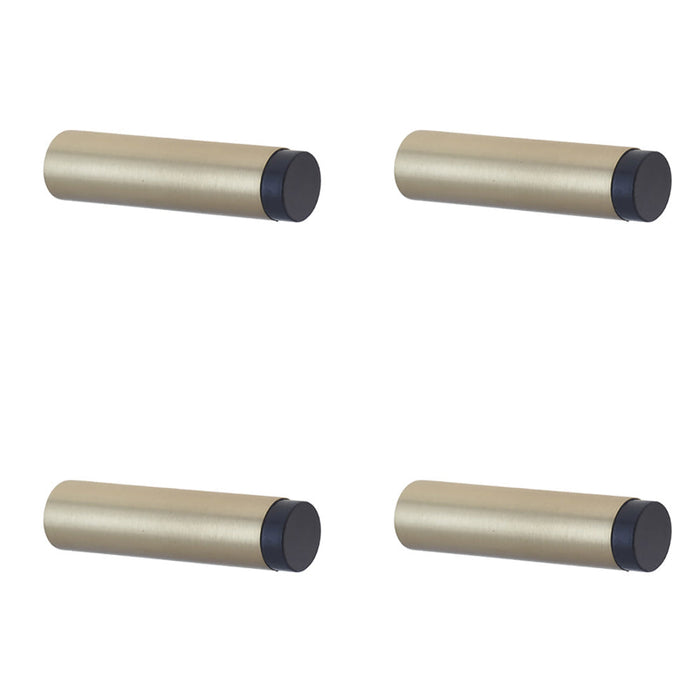 PACK Stylish Wall Mounted Door Stops Satin Brass Elegant Interiors Solid Brass Rubber Stopper