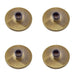 PACK Antique Brass Wall-Mounted Door Stops with Plain Bases Solid Brass Rubber Stopper