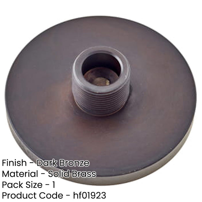 Durable Dark Bronze Wall Mounted Doorstop with Plain Base Solid Brass Rubber Stopper-1