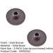 PACK Durable Dark Bronze Wall Mounted Doorstop with Plain Base Solid Brass Rubber Stopper (1)-1