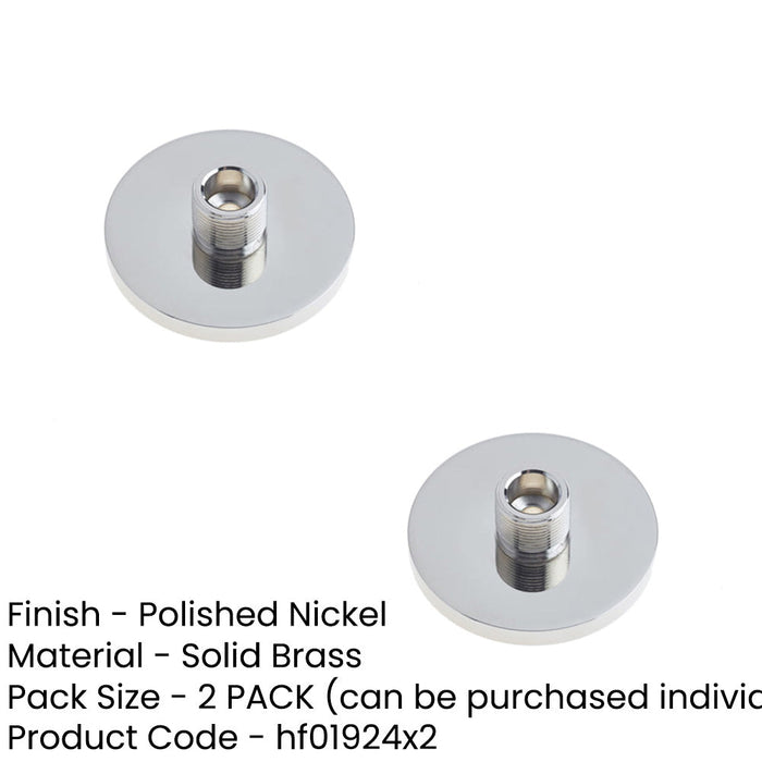 PACK Wall Mounted Doorstops with Polished Nickel Finish Durable Solid Brass Base Solid Brass Rubber Stopper (1)-1