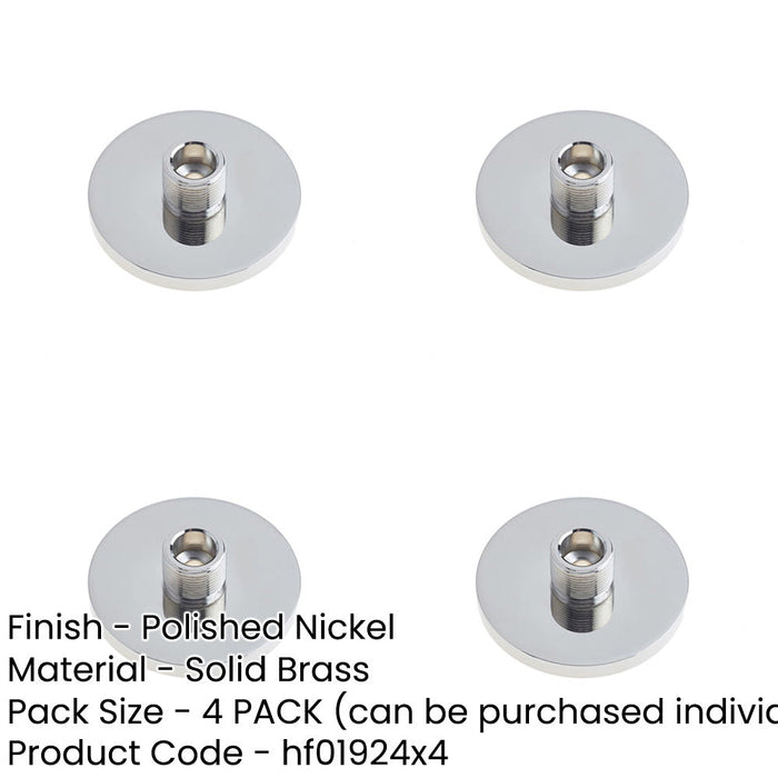 PACK Wall Mounted Doorstops with Polished Nickel Finish Durable Solid Brass Base Solid Brass Rubber Stopper-1