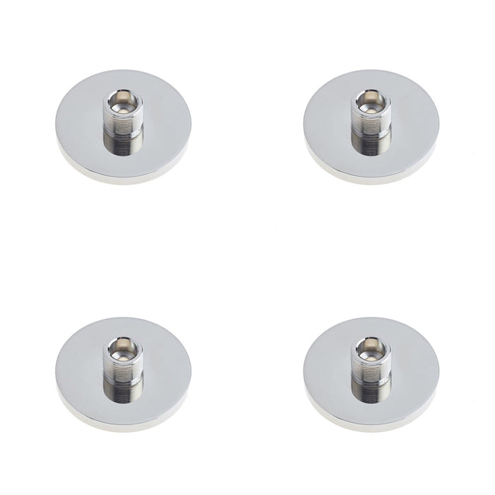 PACK Wall Mounted Doorstops with Polished Nickel Finish Durable Solid Brass Base Solid Brass Rubber Stopper