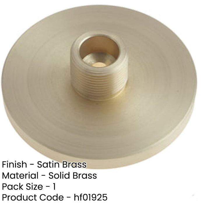 Stylish Satin Brass Wall-Mounted Door Stop with Plain Base Solid Brass Rubber Stopper-1