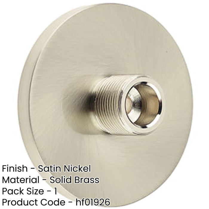 Stylish Satin Nickel Wall Mounted Doorstops with Plain Bases Solid Brass Rubber Stopper-1