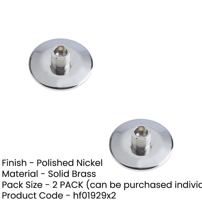 PACK Polished Nickel Chamfered Base Wall-Mounted Door Stops Elegant Home Décor Solid Brass Rubber Stopper (1)-1