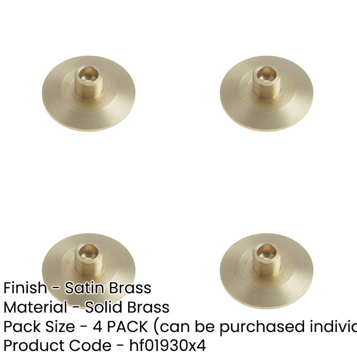 PACK Elegant Satin Brass Chamfered Wall-Mounted Doorstop Home Solid Brass Rubber Stopper-1