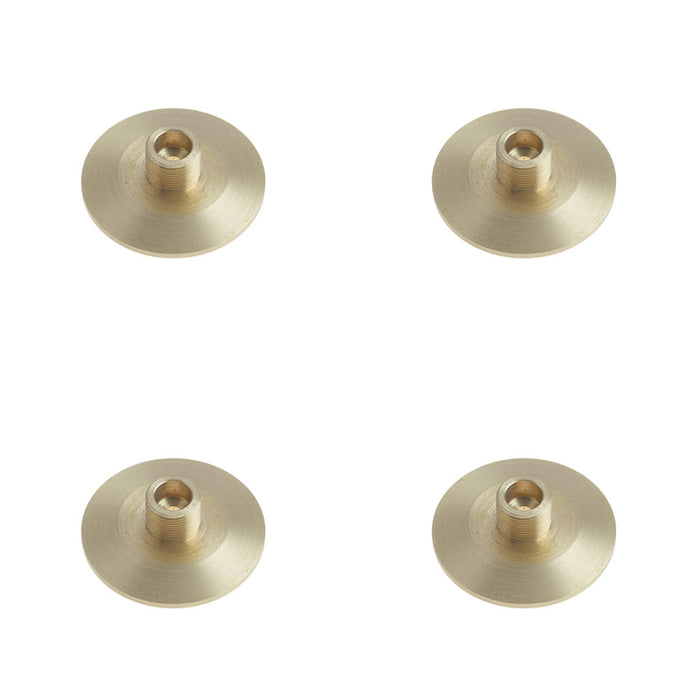 PACK Elegant Satin Brass Chamfered Wall-Mounted Doorstop Home Solid Brass Rubber Stopper