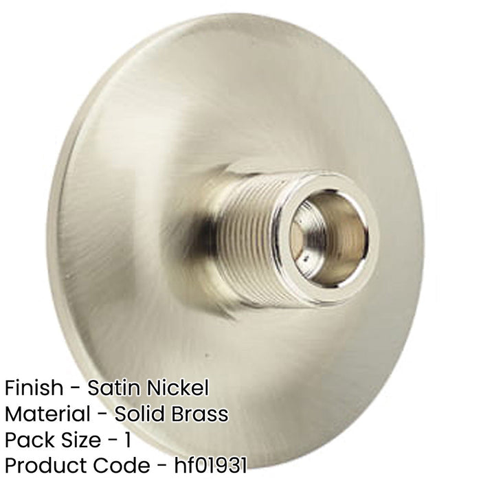 Stylish Chamfered Base Wall Mounted Doorstop Satin Nickel Finish Solid Brass Rubber Stopper-1