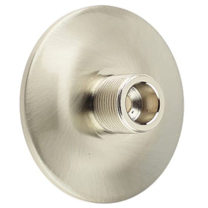 Stylish Chamfered Base Wall Mounted Doorstop Satin Nickel Finish Solid Brass Rubber Stopper