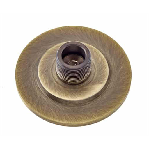 Stylish Stepped Base Wall-Mounted Doorstops Antique Brass Finish Solid Brass Rubber Stopper