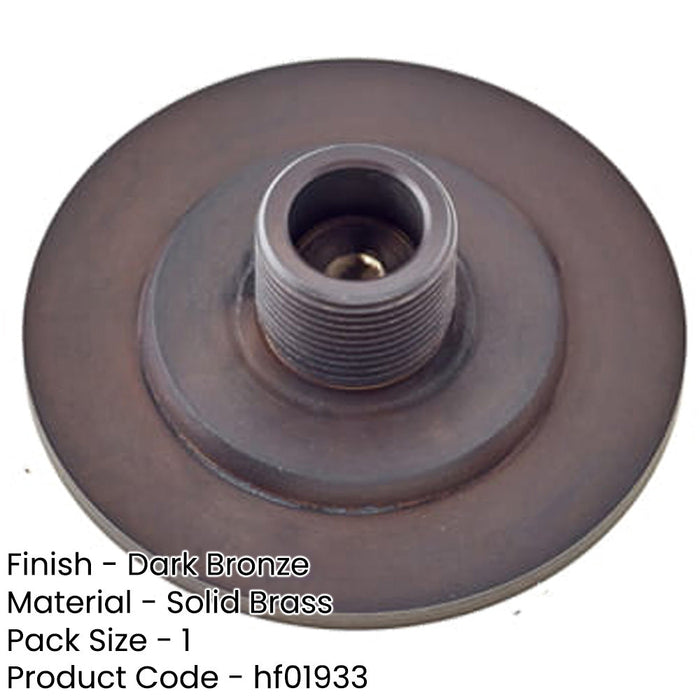 Stylish Stepped Wall-Mounted Door Stops Dark Bronze Finish Solid Brass Rubber Stopper-1