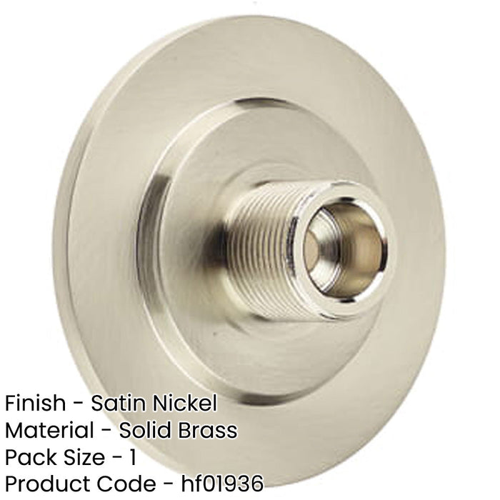 Stylish Satin Nickel Wall-Mounted Doorstops with Stepped Bases Solid Brass Rubber Stopper-1