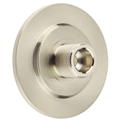 Stylish Satin Nickel Wall-Mounted Doorstops with Stepped Bases Solid Brass Rubber Stopper