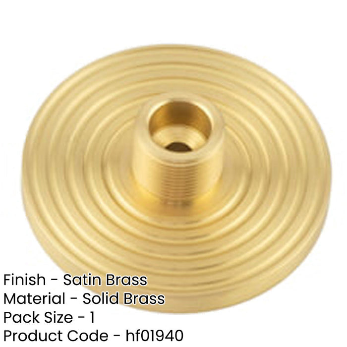 Satin Brass Reeded Wall-Mounted Door Stop Stylish Home Decor Solid Brass Rubber Stopper-1