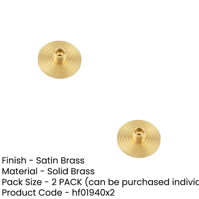 PACK Satin Brass Reeded Wall-Mounted Door Stop Stylish Home Decor Solid Brass Rubber Stopper (1)-1