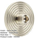 Satin Nickel Reeded Base Wall-Mounted Doorstop Stylish Home Decor Solid Brass Rubber Stopper-1