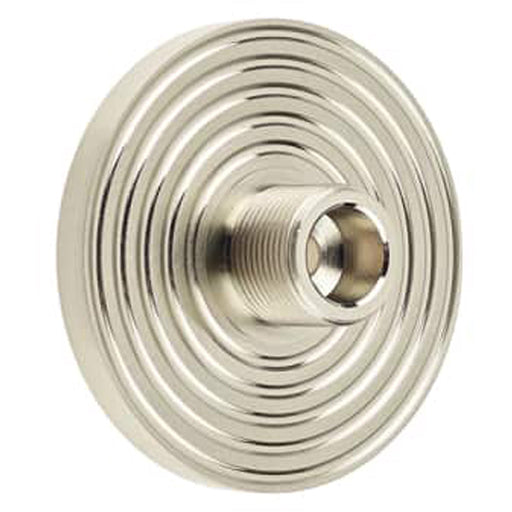 Satin Nickel Reeded Base Wall-Mounted Doorstop Stylish Home Decor Solid Brass Rubber Stopper