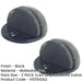 PACK Durable Black Antique Floor Mounted Doorstops 44x26mm Rubber Stopper Protector (1)-1