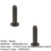 PACK Charming Antique Black Wall Mounted Doorstops 90mm Rubber Stopper Protector (1)-1