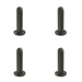 PACK Charming Antique Black Wall Mounted Doorstops 90mm Rubber Stopper Protector