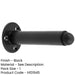 Stylish Black Wall Mounted Door Stop 85mm Rubber Stopper Protector-1