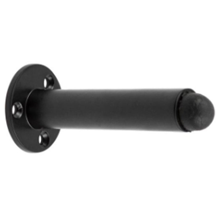 Stylish Black Wall Mounted Door Stop 85mm Rubber Stopper Protector