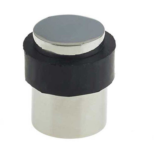 Premium Polished Stainless Steel Floor Mounted Door Stops 40x30mm Rubber Stopper Protector