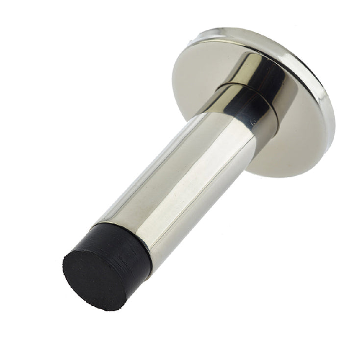 Polished Stainless Steel Wall Mounted Door Stops 80x48mm Durable Protection Rubber Stopper Protector