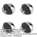 PACK Premium 50mm Polished Stainless Steel Door Stop Rubber Stopper Protector-1
