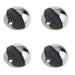 PACK Premium 50mm Polished Stainless Steel Door Stop Rubber Stopper Protector