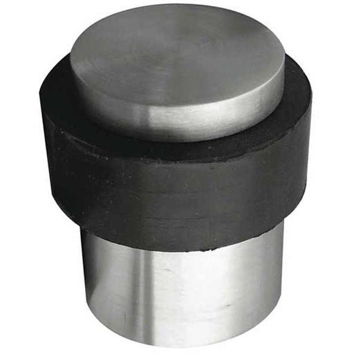 Premium Stainless Steel Floor Mounted Door Stops 40x30mm Sleek Satin Finish Rubber Stopper Protector