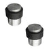 PACK Premium Stainless Steel Floor Mounted Door Stops 40x30mm Sleek Satin Finish Rubber Stopper Protector (1)