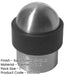 Durable Stainless Steel Floor Mounted Door Stops 30x45mm Satin Finish Rubber Stopper Protector-1