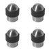 PACK Durable Stainless Steel Floor Mounted Door Stops 30x45mm Satin Finish Rubber Stopper Protector