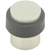 Sleek Cylinder Floor Mounted Door Stop Satin Nickel 36x28mm Protection Rubber Stopper Protector