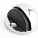 Premium Oval Floor Mounted Door Stop Polished Chrome 46x26mm Rubber Stopper Protector