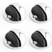 PACK Premium Oval Floor Mounted Door Stop Polished Chrome 46x26mm Rubber Stopper Protector