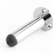 Sleek Cylinder Wall Mounted Door Stop Polished Chrome 75mm Design Rubber Stopper Protector