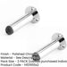 PACK Sleek Cylinder Wall Mounted Door Stop Polished Chrome 75mm Design Rubber Stopper Protector (1)-1